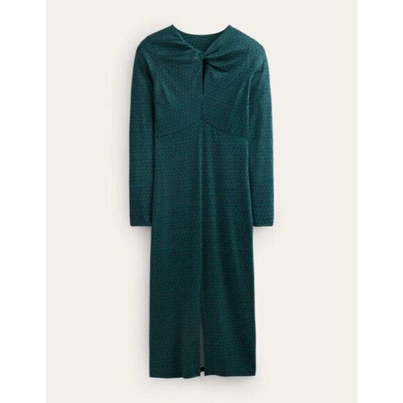 Boden Empire Knot Lily Keyhole Midi Dress Size 8 - Picture 2 of 8